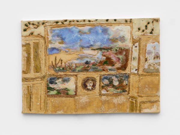 Raina Lee, Cabinet Paintings, stoneware, 6x9