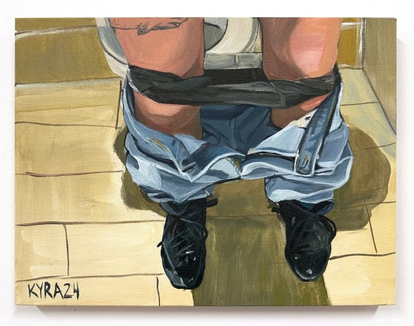 Kyra Gregory Toilet, 2024 acrylic on canvas 12x16in Signed recto