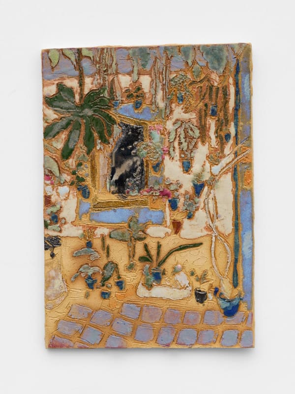 Raina Lee, Plant Wall at the Cordoba Airbnb, stoneware, 9x6