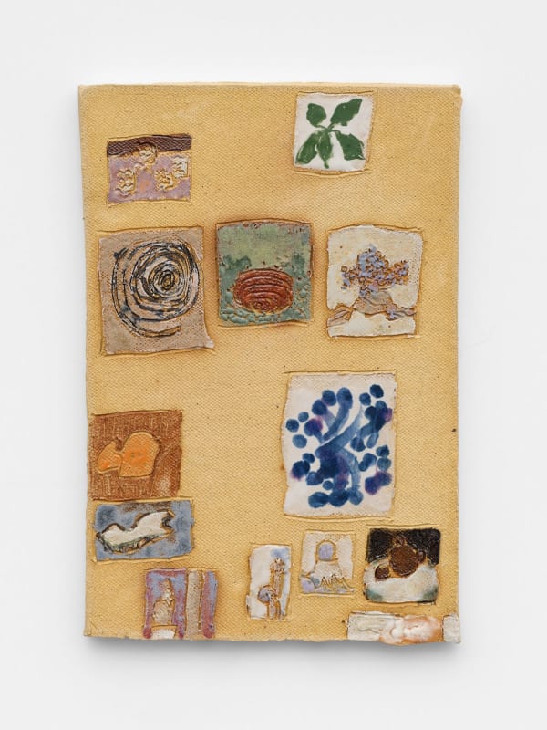 Raina Lee, Artist’s Reference Wall 2, stoneware, 9x6