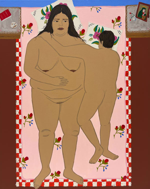 Gina M. Contreras Impassive Uncertainty, 2024 Acrylic and Gouache on Canvas 20 x 16 in Signed recto