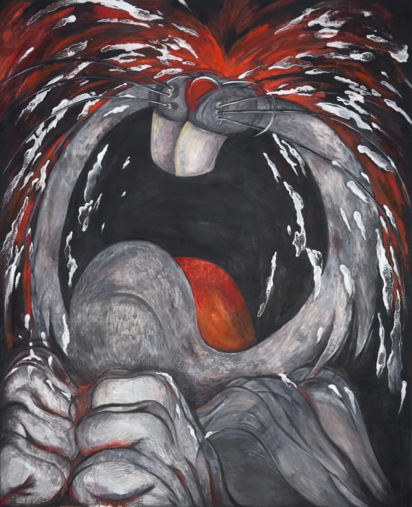 Tae Hwang, Bug's Burial, oil on canvas, 60 x 40in
