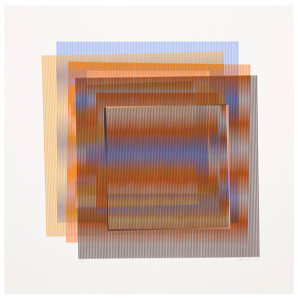 Carlos Cruz-Diez, Couleur Additive série de 2 orange, 1981