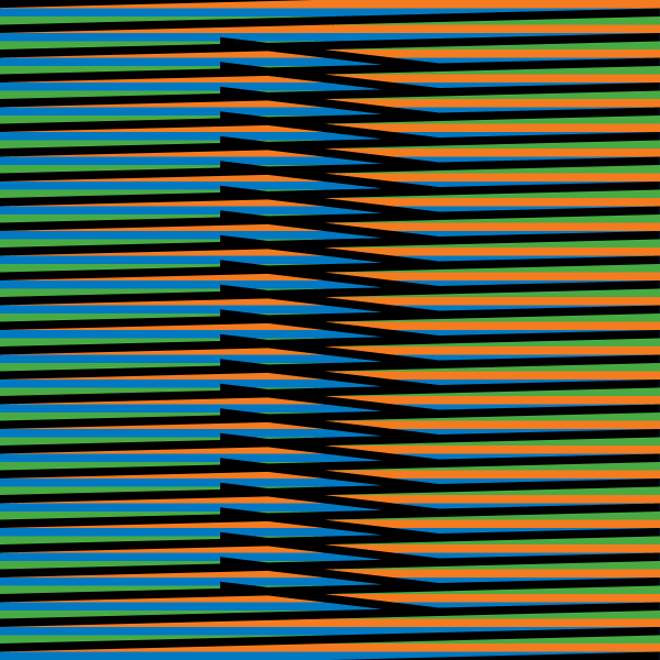 Carlos Cruz-Diez, Inducción Cromática a Doble Frecuencia Nora 2, 2011