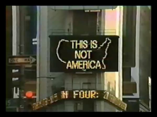 Alfredo Jaar, Times Square, April 1987: A Logo For America, 1987
