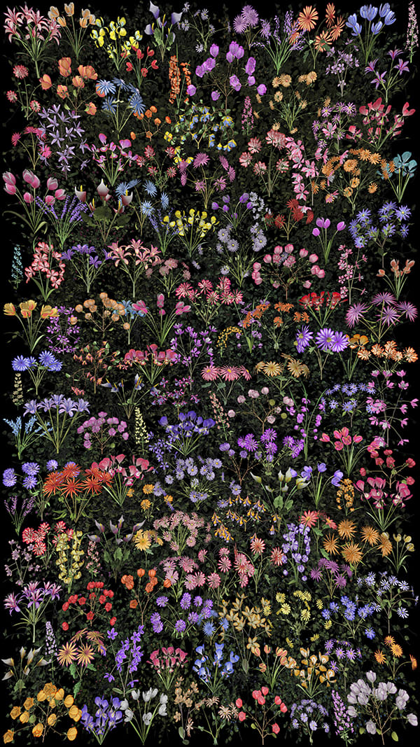 Jennifer Steinkamp, Botanic, 4, still frame 2, 2016
