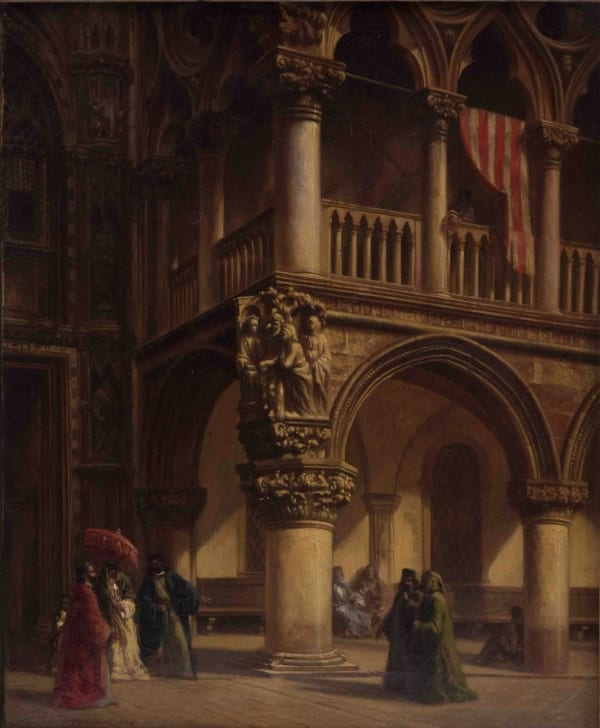 Eugène Flandin, Intérieur du palais des Doges à Venise, 1859