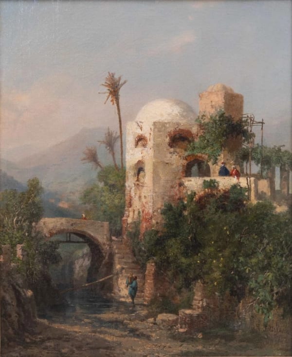 Jacques Guiaud, Village d'Orient en bord de rivière