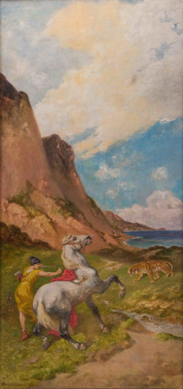 Pierre-Auguste Brunet-Houard, Cavalière face au tigre, 1914