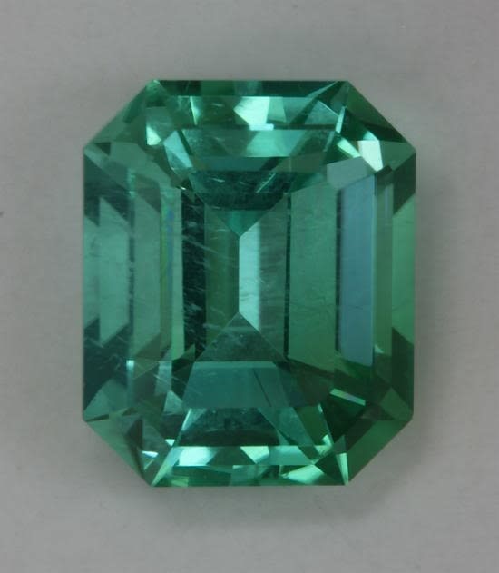 Blue Green Emerald Cut 2.44 ct