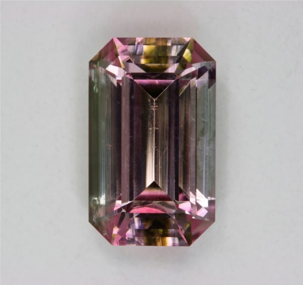 Pink/Green Emerald Cut 3.75 ct