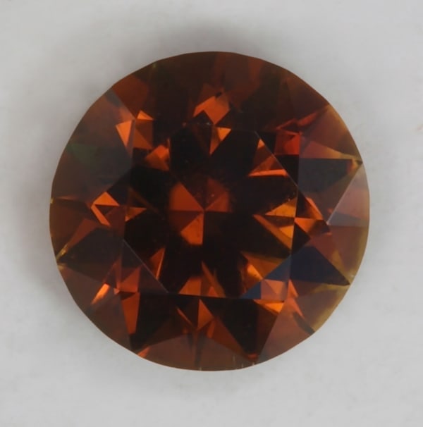 Orange Round 0.86 ct