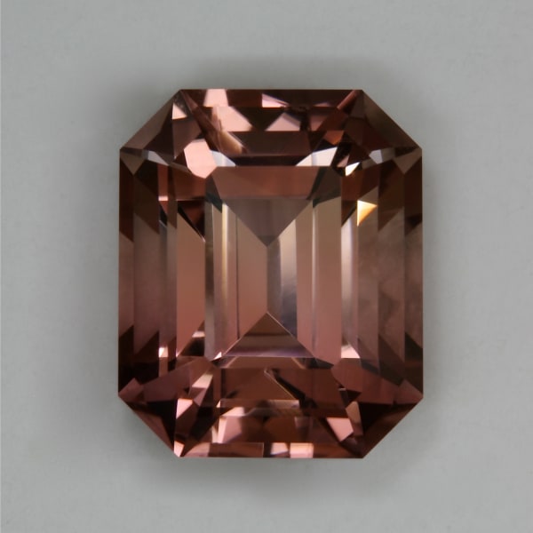 Pink Peach Emerald Cut 4.10 ct