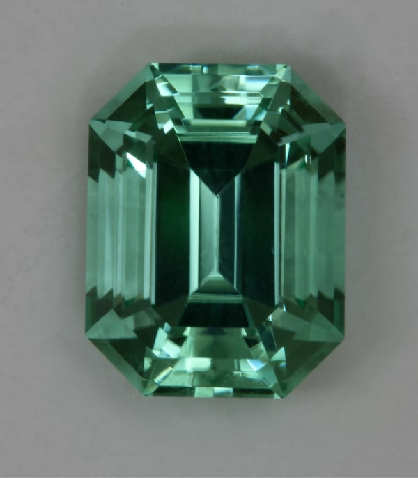 Blue Green Emerald Cut 3.21 ct