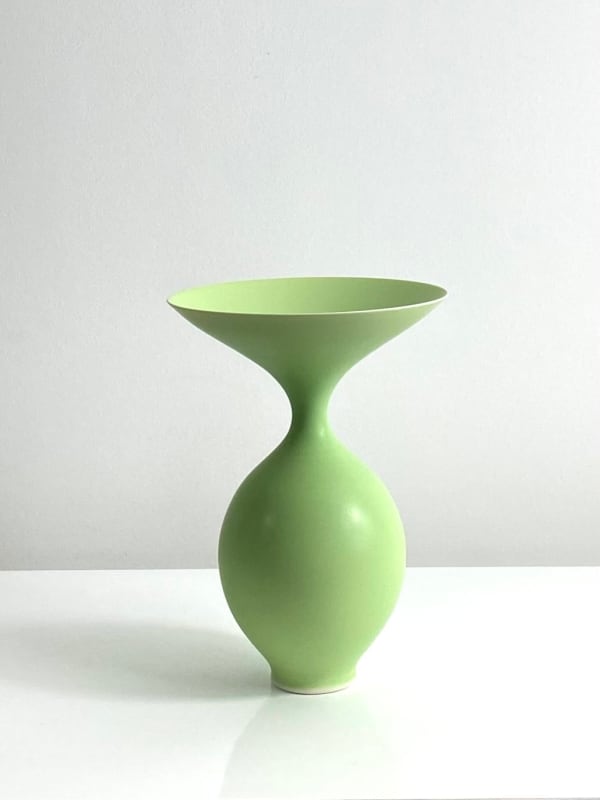 Anna Silverton Pale Pea Green Porcelain vase, 2025 Porcelain 21.5 x 15.5 cm 8 7/16 x 6 1/8 in