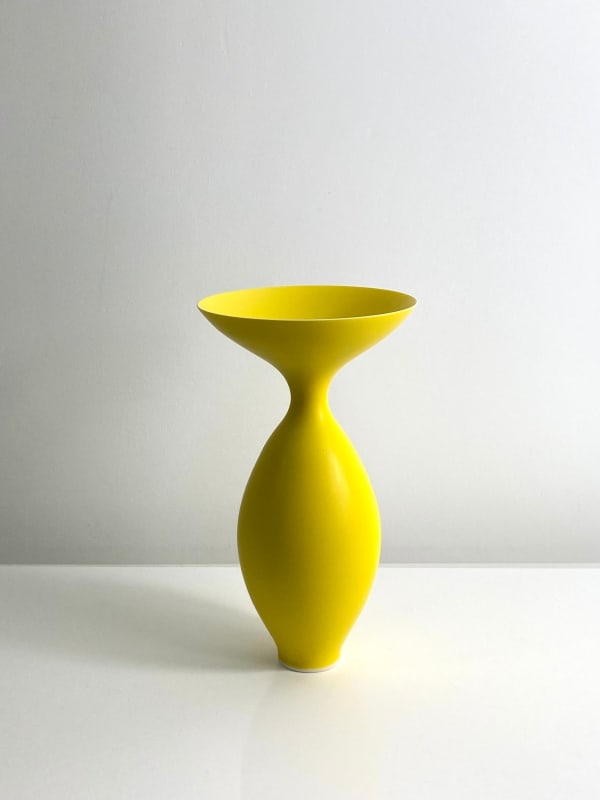 Anna Silverton, Vivid Yellow Porcelain vase, 2025