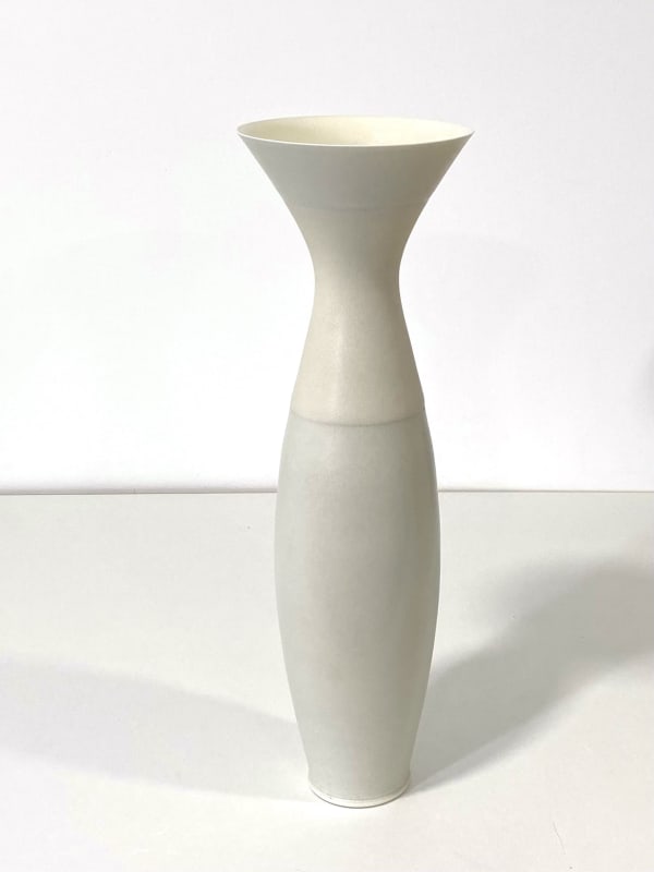 Anna Silverton Porcelain Vase Shades of Pale Grey, 2024 Porcelain 37 x 12 cm 14 9/16 x 4 3/4 in