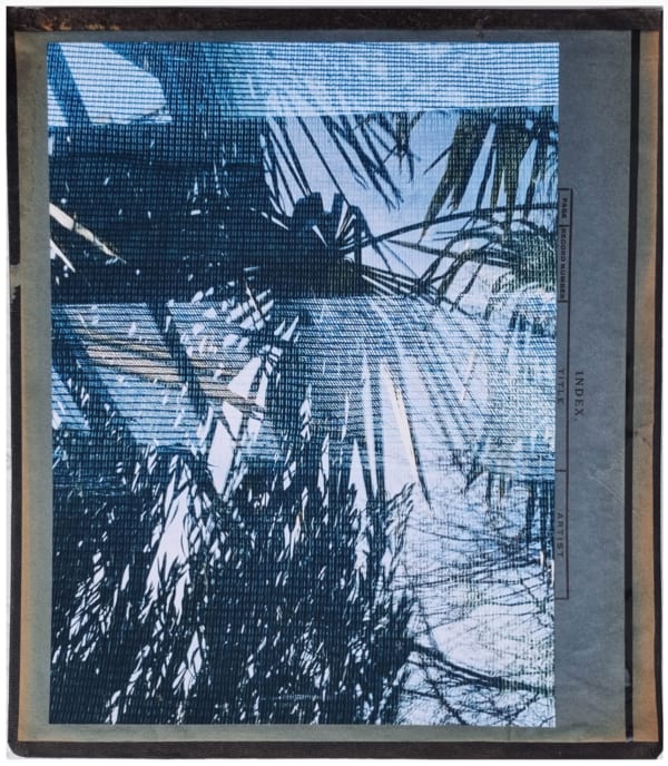 Justin Hibbs columbia Palm I, 2022 inkjet print on ledger book cover 35.3 x 31.1 cm 13 7/8 x 12 1/4 in