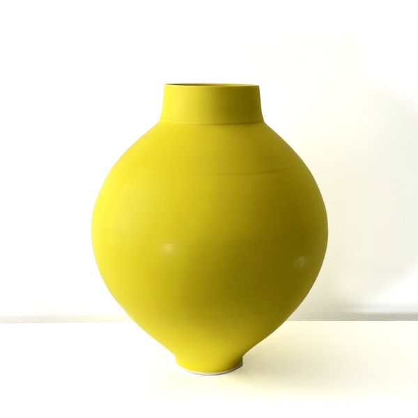 Anna Silverton Porcelain Jar, 2023 Porcelain with Bright yellow Glaze 43 x 35 cm 16 15/16 x 13 3/4 in