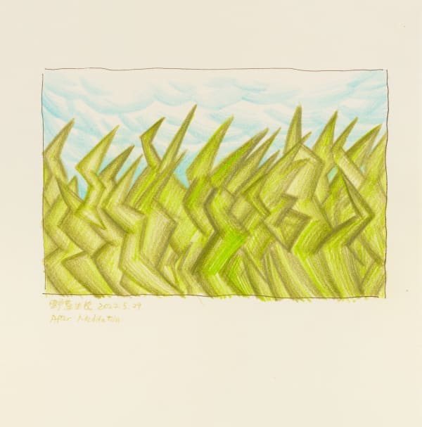 Ma Lili 马漓澧, Manuscript - Weeds Grow (after Meditation) 手稿-野草生长(冥想后), 2022