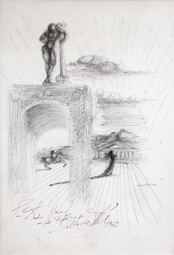 Salvador Dalí, Etude a l'Architecture, Chevalier et Personnages, 1939 - 1942