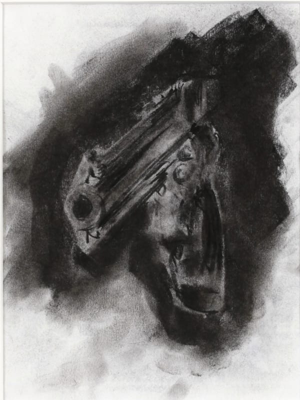 Robert Longo, Gun D-338 (study), 1993