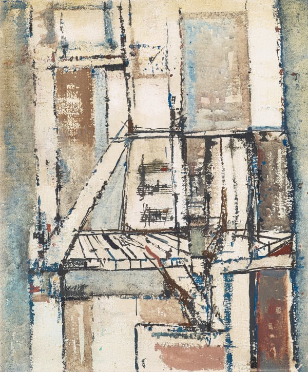 Maria Helena Vieira da Silva Le Piano, 1950 Oil and gouache on canvas 56 x 46.5 cm. 22 1/16 x 18 5/16 in.