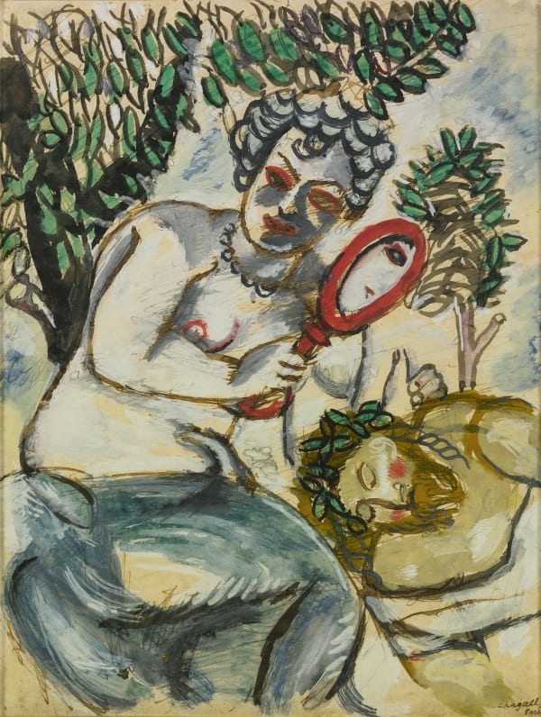 Marc Chagall, Samson and Delilah (Le Miroir), c.1911-12