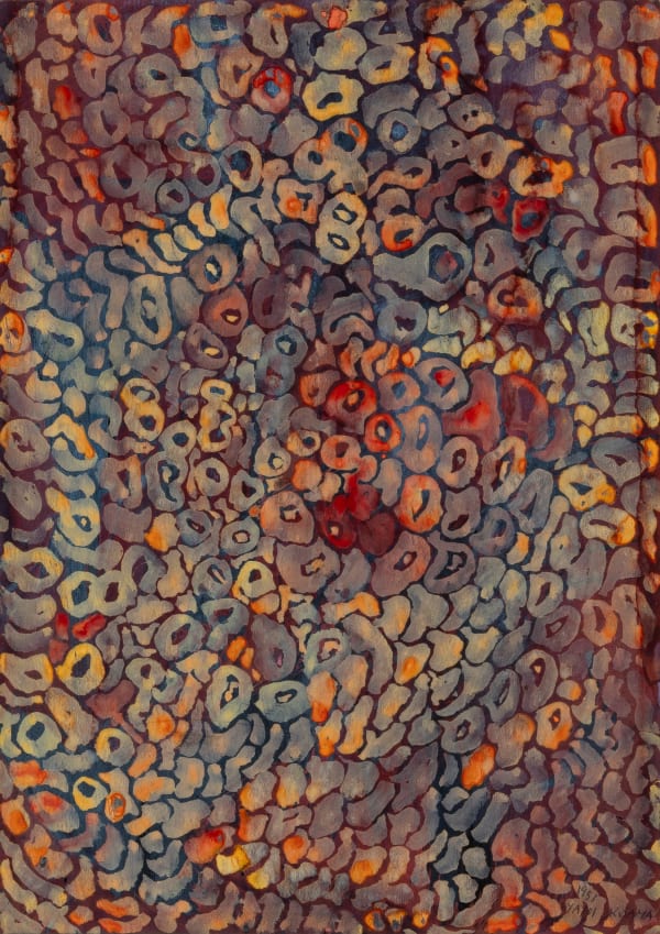 Yayoi Kusama Days, 1953 Gouache on paper 35.5 x 25.4 cm 14 x 10 in