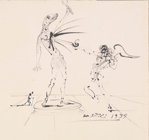 Salvador Dalí, Study for Scenography and Costume for the Ballet Bacchanale, 1939