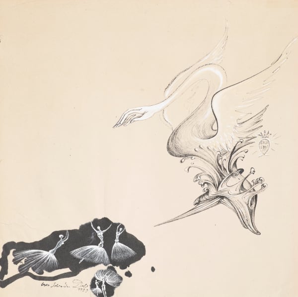 Salvador Dalí, Study for Scenography and Costume for the Ballet Bacchanale, 1939