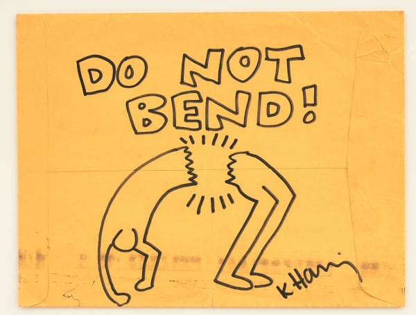 Keith Haring Untitled, 1989 Signed lower right: 'K Haring' Marker on manilla envelope 24 x 33 cm. 9 1/2 x 13 in.