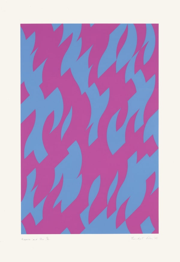 Bridget Riley, Magenta and Blue, 2002