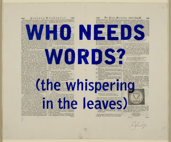 William Kentridge, Who Needs Words, 2018
