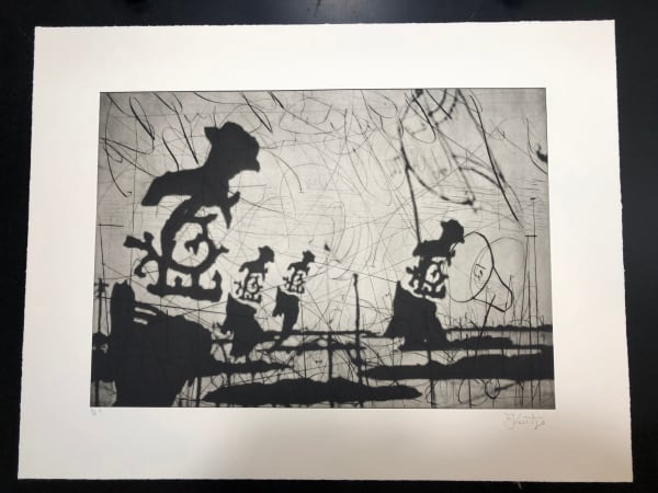 William Kentridge, Zeno Writing 2 : 6 - Bowlers, 2003