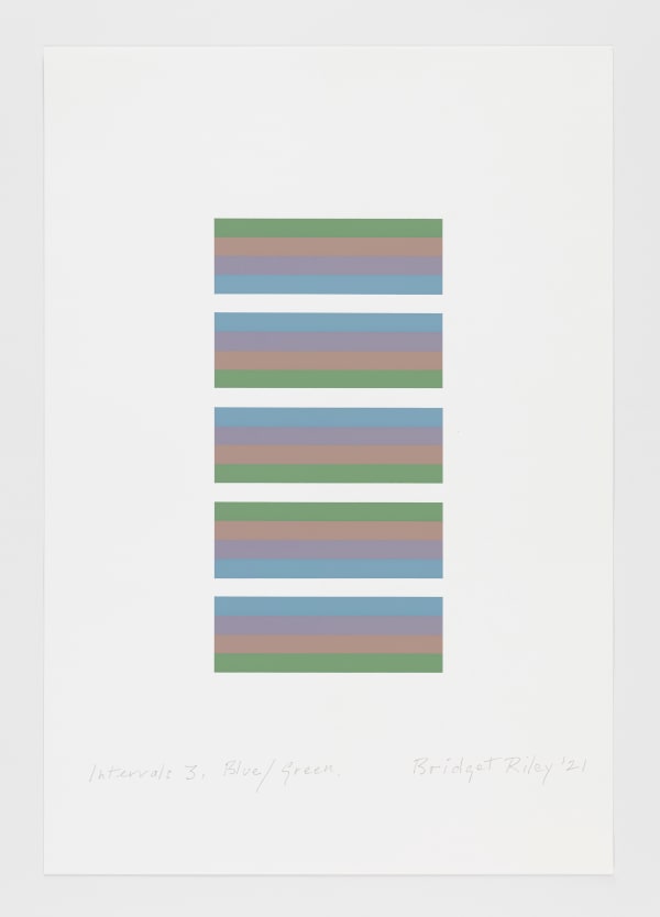 Bridget Riley, Intervals 3 Blue/Green, 2021