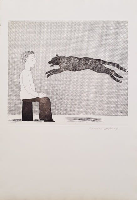 David Hockney, A Black Cat Leaping, 1969