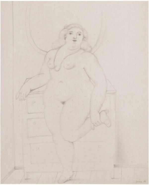 Fernando Botero, Woman in front of a mirror, 1980