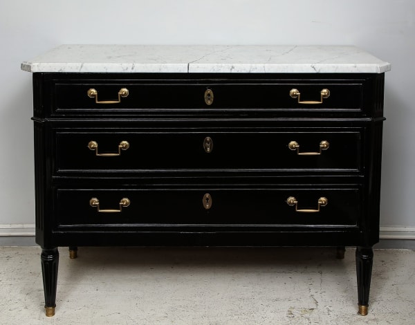 Directoire-style commode with marble top