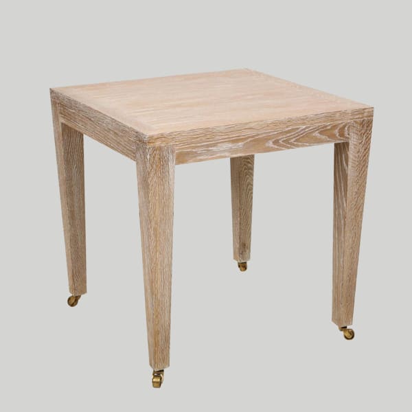 Custom Cerused Oak Table on Castors