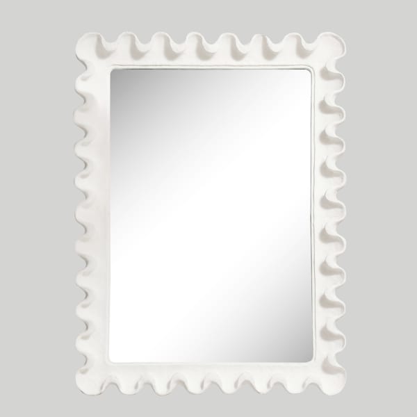 Bespoke Rosetta Undulating Plaster Mirror