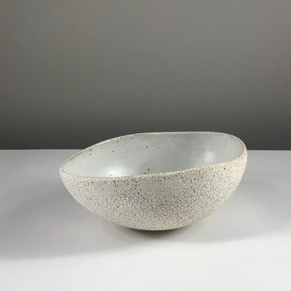 Ceramic Large Bowl with Inner Light Grey Glaze
