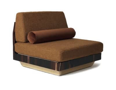 Macassar Ebony and Río Rosewood Marquetry Chauffeuse Chair