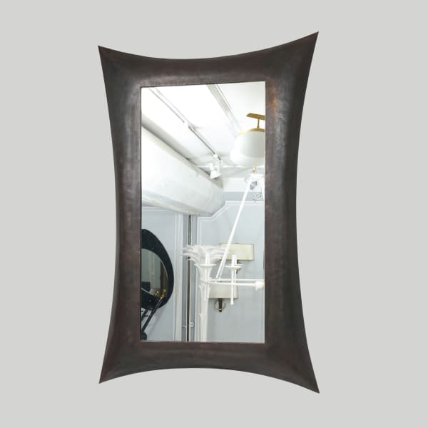 Contemporary Sculptural French Bronze Mirror