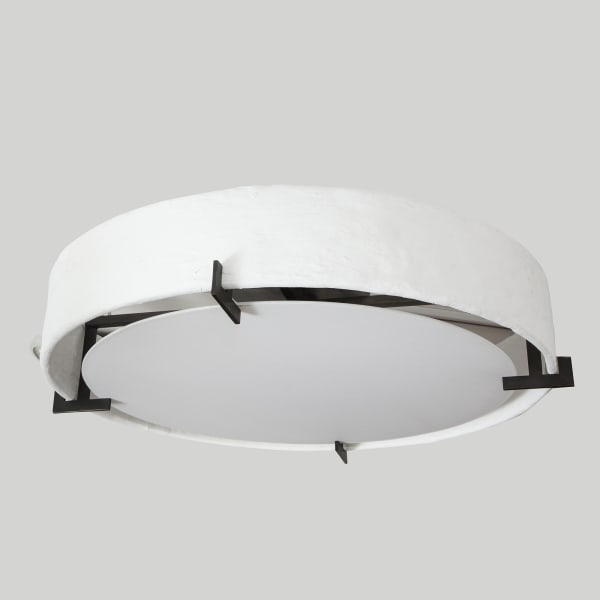 Bespoke Plaster and Iron Fixture in the Manner of Jean Michel Frank