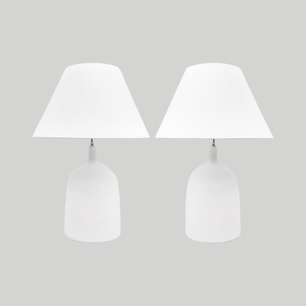 Pair of Custom Plaster Delphine Lamps