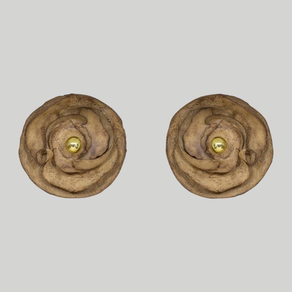 French Bespoke Pair of Papier-Mache Sconces