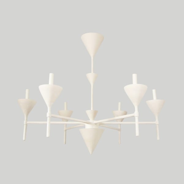 Custom Plaster Gaston Six-Arm Chandelier/ Fixture