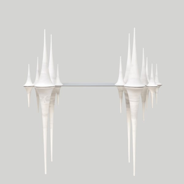 Bespoke French Ceramic Pseudosphere Console