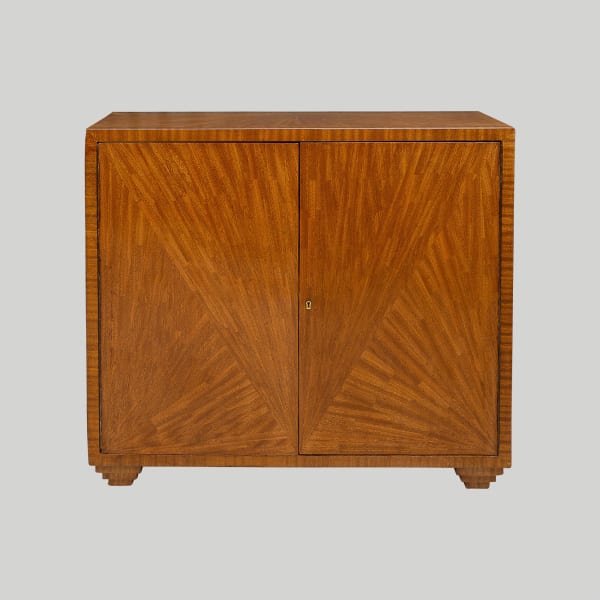 Jean-Michel Frank Inspired Exquisitely Crafted Parquetry Cabinet